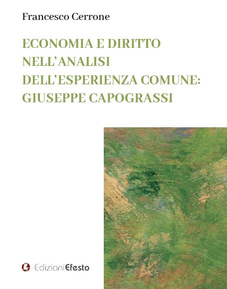 Copertina di Economia e diritto nell'analisi dell'esperienza comune: Giuseppe Capograssi