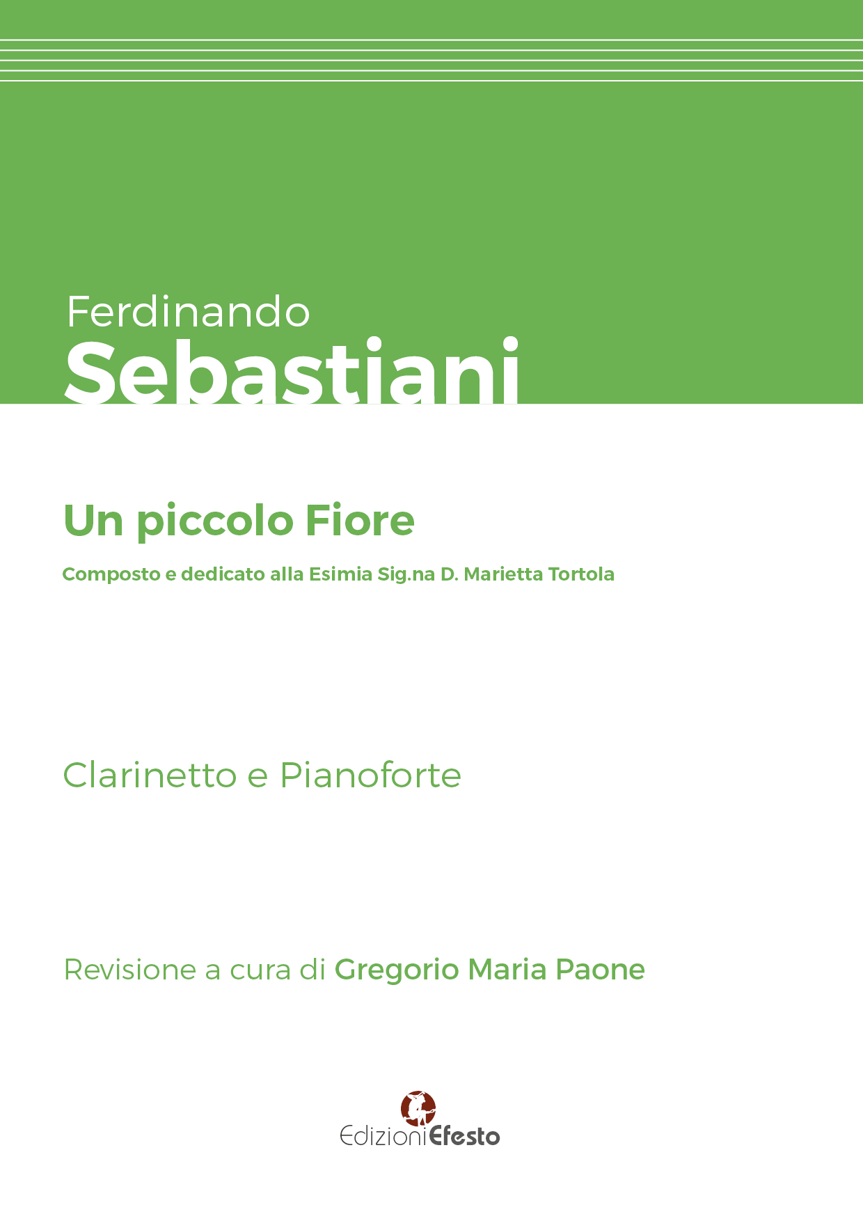 Copertina di Ferdinando Sebastiani. Un piccolo fiore