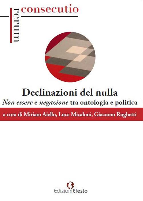 Copertina del libro: Declinazioni del nulla. Non essere e negazione tra ontologia e politica