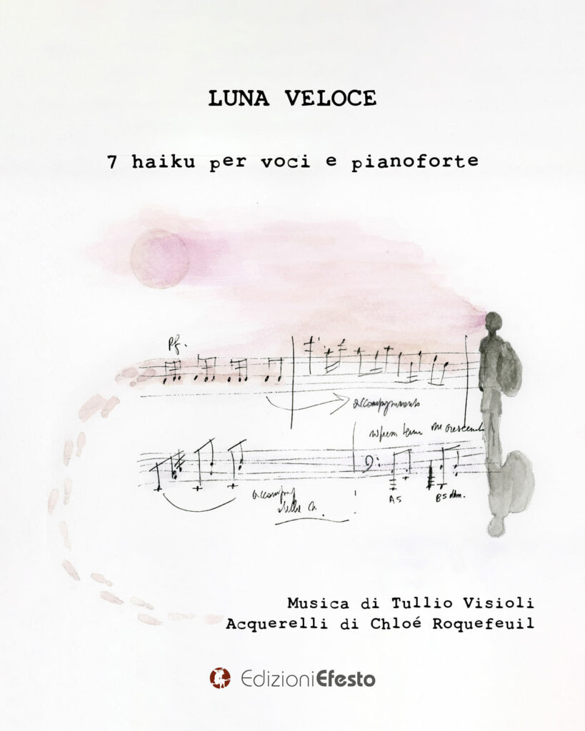 Copertina del libro: LUNA VELOCE. 7 haiku per voci e pianoforte