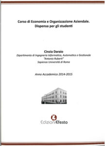 Corso di economia e organizzazione aziendale. Dispensa per gli studenti