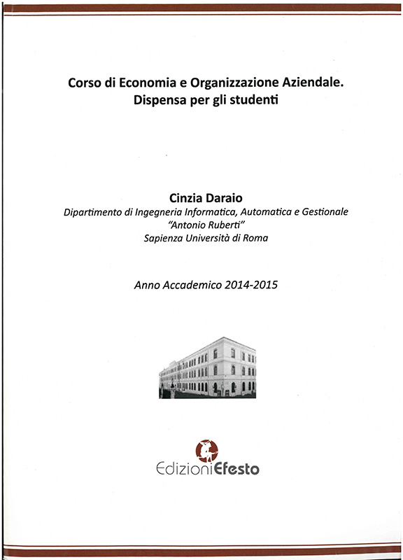 Copertina del libro: Corso di economia e organizzazione aziendale. Dispensa per gli studenti